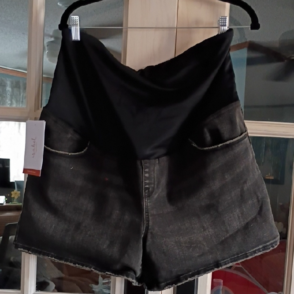 Isabel Maternity by Ingrid & Isabel Black Jean Shorts